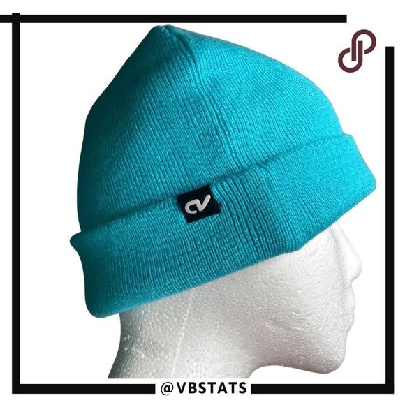 Nike Unisex Plain Solid Knit Winter Cuffed Beanie Cap Blue One Size - Picture 1 of 7